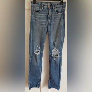 American Eagle Outfitters, Super Super Stretch Jeans. High-Rise Jegging.